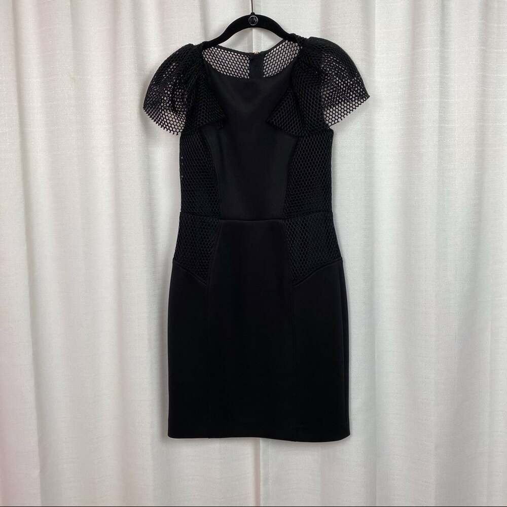 Milly Black Mesh Back LBD Cocktail Dress Sz.6